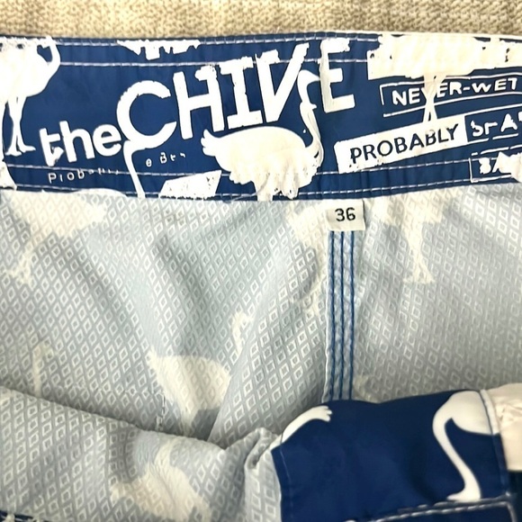 ⭐️Chivery,Chive-On,Swim Trunks, Excellent Condition,Fantastic Bird Print,Size 36 - Picture 3 of 9